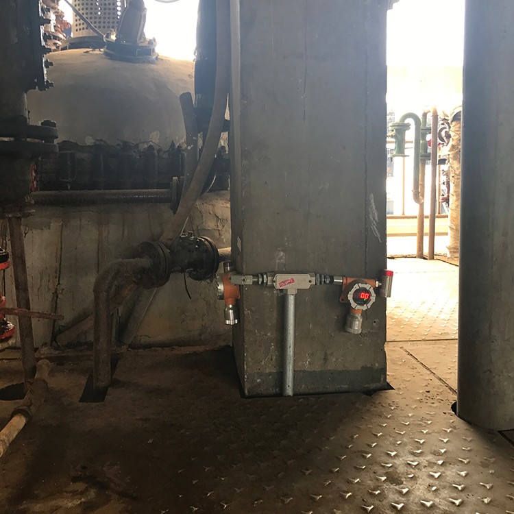 固定式可燃气体检测仪安装场地实拍图