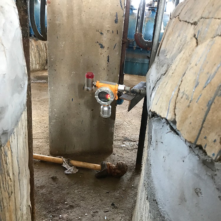 固定式可燃气体检测仪安装场地实拍图