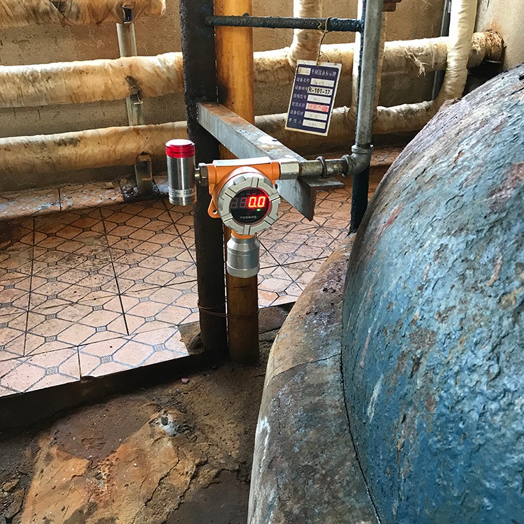 固定式可燃气体检测仪安装场地实拍图